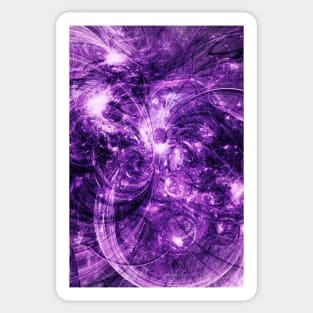 Dark Magic Burst, Purple Abstract. Sticker